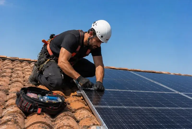 Maintenance et monitoring de panneaux solaires à Sainte-Marie-de-Gosse